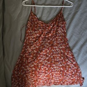 Aeropostale Floral Mini Dress - Orange and White